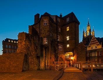 Newcastle Castle night time