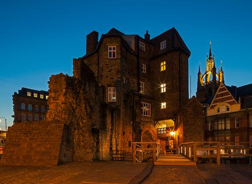 Newcastle Castle night time